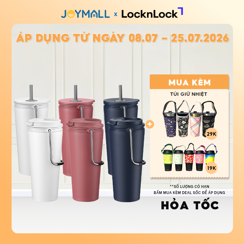 Ly giữ nhiệt LocknLock Bucket Tumbler LHC4268 LHC4269 540ml, Hàng chính hãng, thép không gỉ- JoyMall