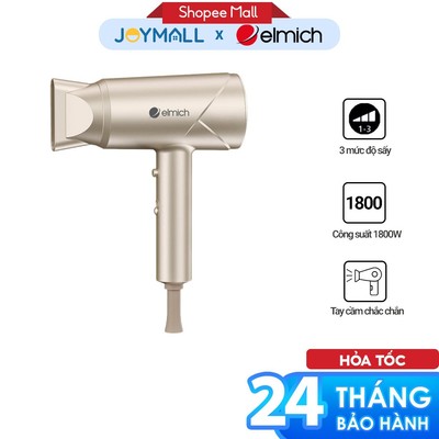 Máy sấy tóc ion Elmich HDE-8590, 3 mức sấy, tốc độ gió cao, Hàng chính hãng - JoyMall