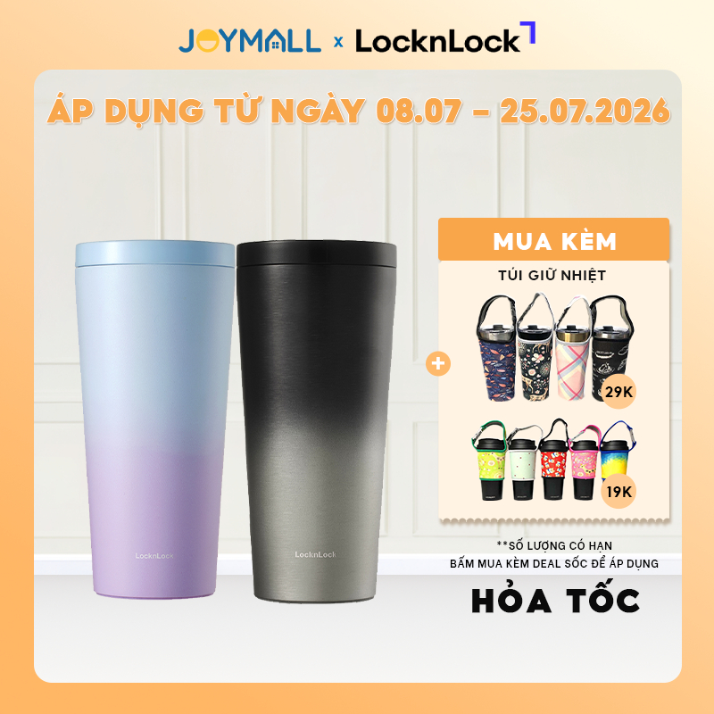 Ly Giữ Nhiệt LocknLock 540ml LHC4279, LHC4362, LHC4361, Hàng Chính Hãng, Thép Không Gỉ - JoyMall