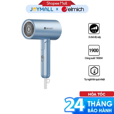 Máy Sấy Tóc Ion Elmich HDE-8591, Hàng Chính Hãng, 3 Mức Cài Đặt Sấy, Tự Ngắt Khi Quá Nhiệt - JoyMall