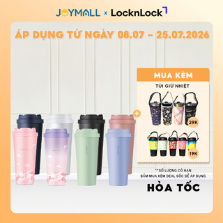 Ly giữ nhiệt locknlock lhc3249 550ml, hàng chính hãng, thép không gỉ 316l, nắp mở 1 chạm - joymall