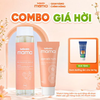 Combo Dầu Rạn Da 125ml + Kem Bôi Tuti 15g KUTIESKIN MAMA An Toàn Lành Tính Cho Cả Mẹ Và Bé