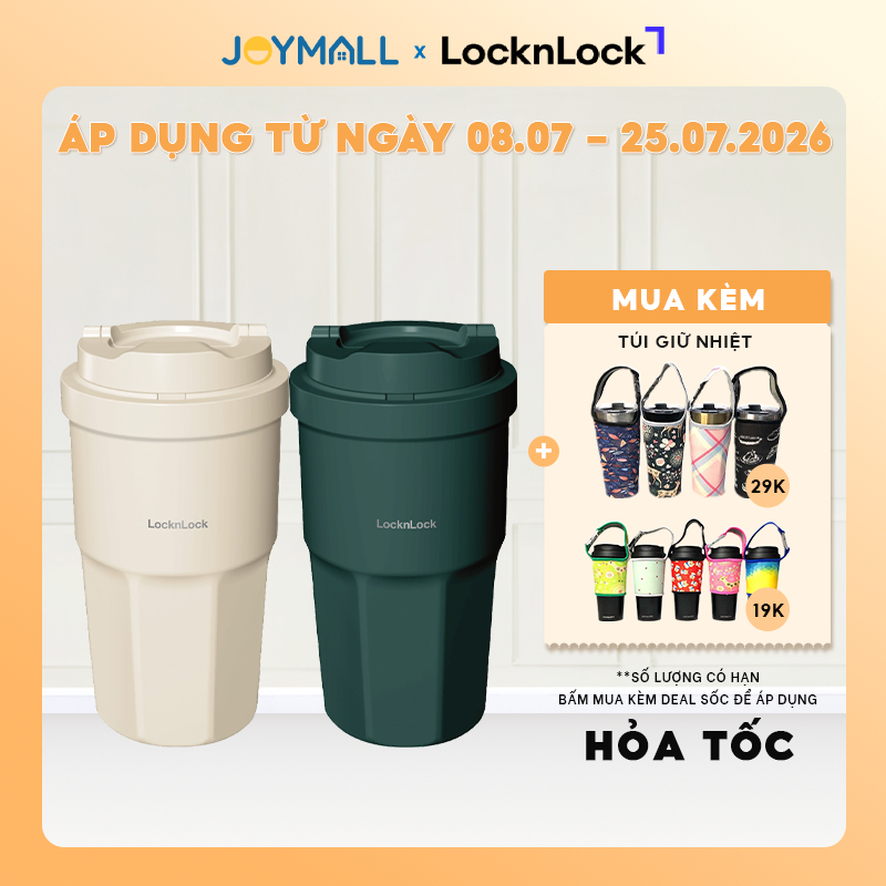 Ly giữ nhiệt LocknLock 460ml Coffee Tumbler LHC3329 - Hàng chính hãng, thép không gỉ 316L - JoyMall