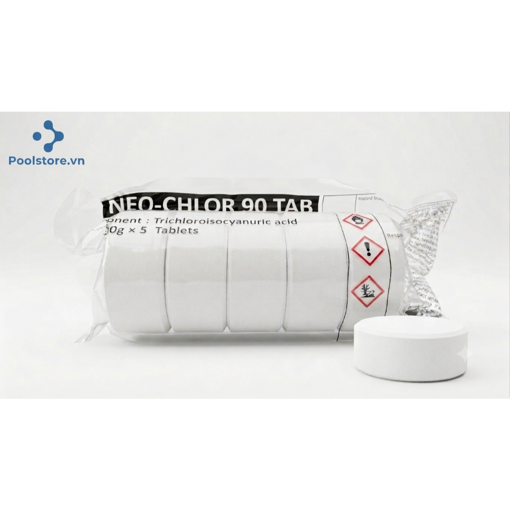 Hóa chất clorin viên TCCA 90% Japan | đóng gói 1kg