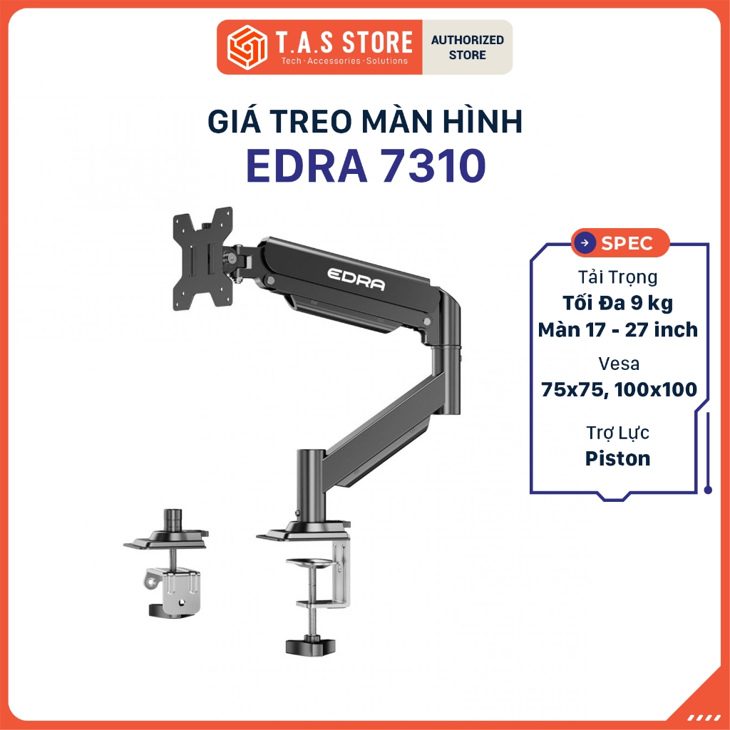 Giá Treo Màn Hình EDra 7310 | Treo Màn 22-27inch | Vesa 75x75, 100x100 - Hàng Chính Hãng