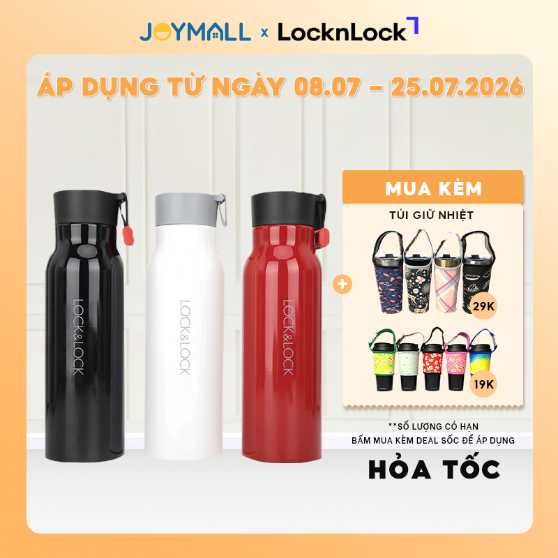 Bình giữ nhiệt LocknLock 500ml LHC4125 Name Tumbler, Hàng chính hãng bằng thép không gỉ - JoyMall