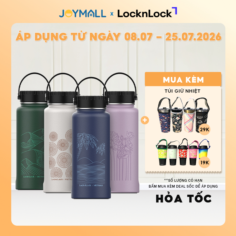 Bình giữ nhiệt LocknLock Riga 897ml LHC4160, Hàng chính hãng, phiên bản quốc tế, Việt Nam - JoyMall | BigBuy360 - bigbuy360.vn