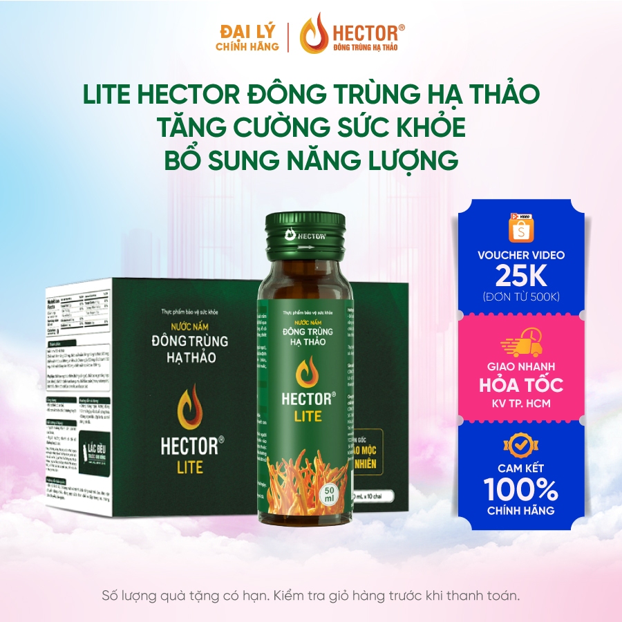 Nước Nấm Đông Trùng Hạ Thảo Hector Lite