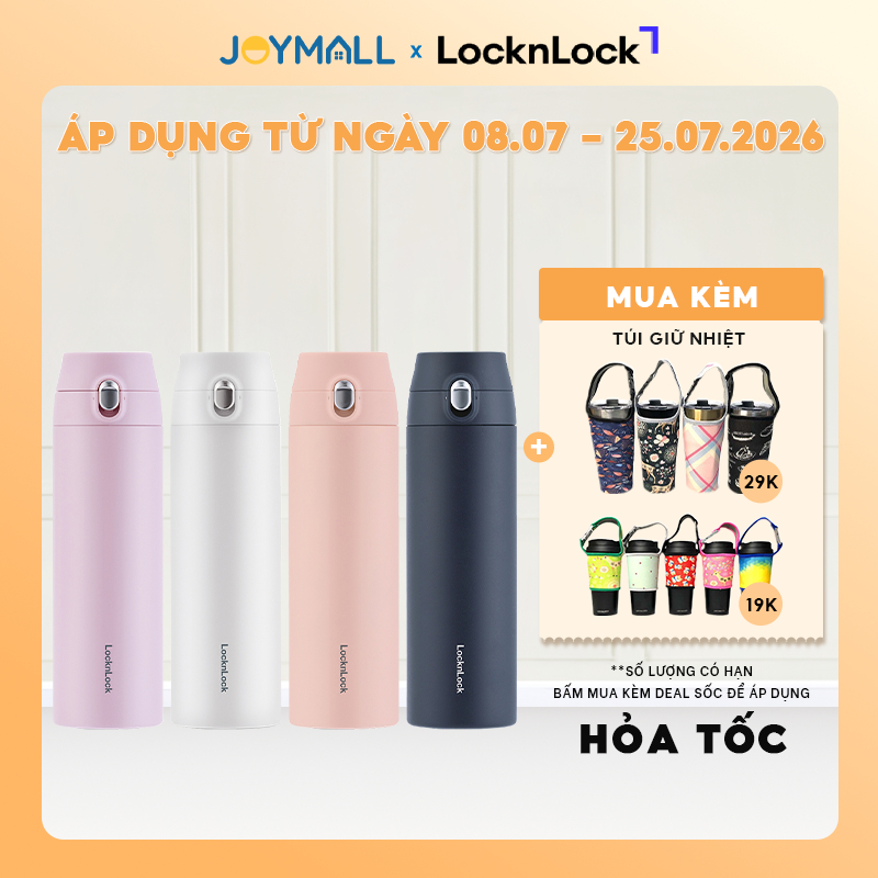 Bình giữ nhiệt LocknLock Featherlight LHC3257 500ml - Hàng chính hãng, thép không gỉ  - JoyMall
