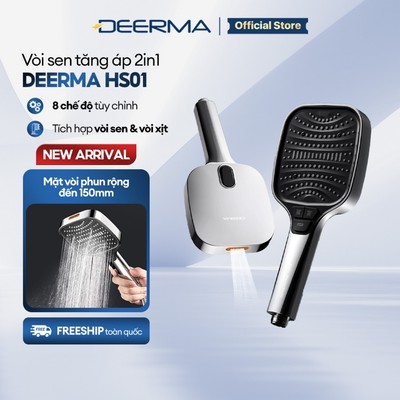 Vòi sen tăng áp 2IN1 Deerma HS01 8 chế độ phun nước tùy chỉnh, tích hợp vòi sen và vòi xịt đa năng - BH 12 tháng