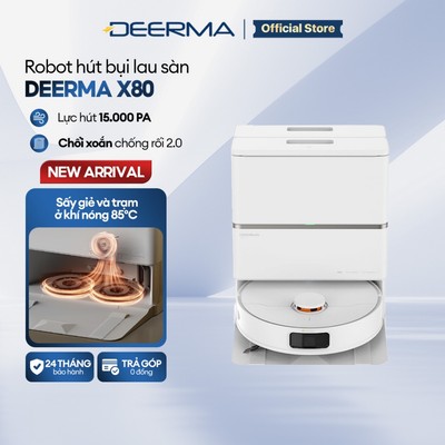 [LIVE] Robot hút bụi lau sàn đa năng Deerma X80 lực hút 15.000Pa điều khiển từ xa qua Mi Home App - Bảo hành 24 tháng