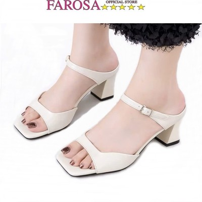 Guốc cao gót nữ thời trang FAROSA - A11 gót trụ 7cm chất da mềm lên chân cực xinh