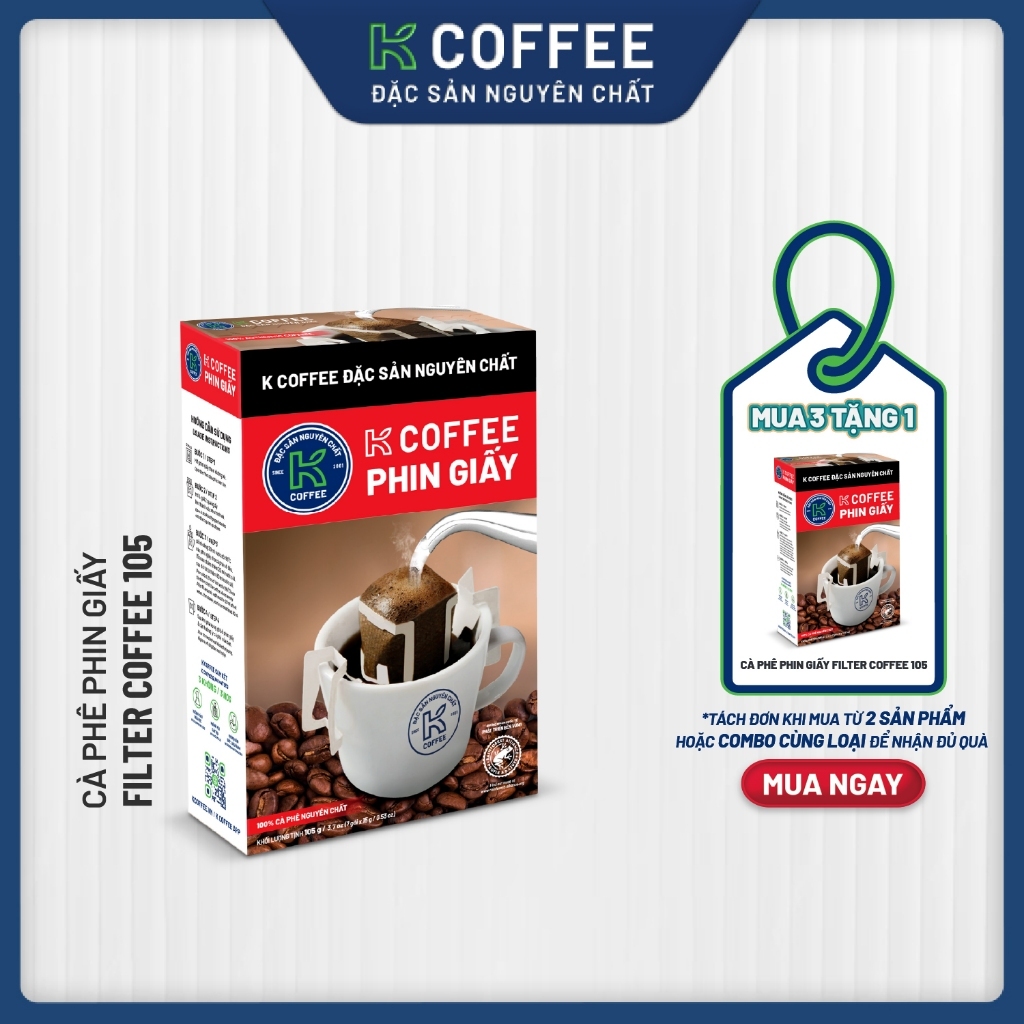 Cà phê Phin giấy K Coffee K Filter 105g