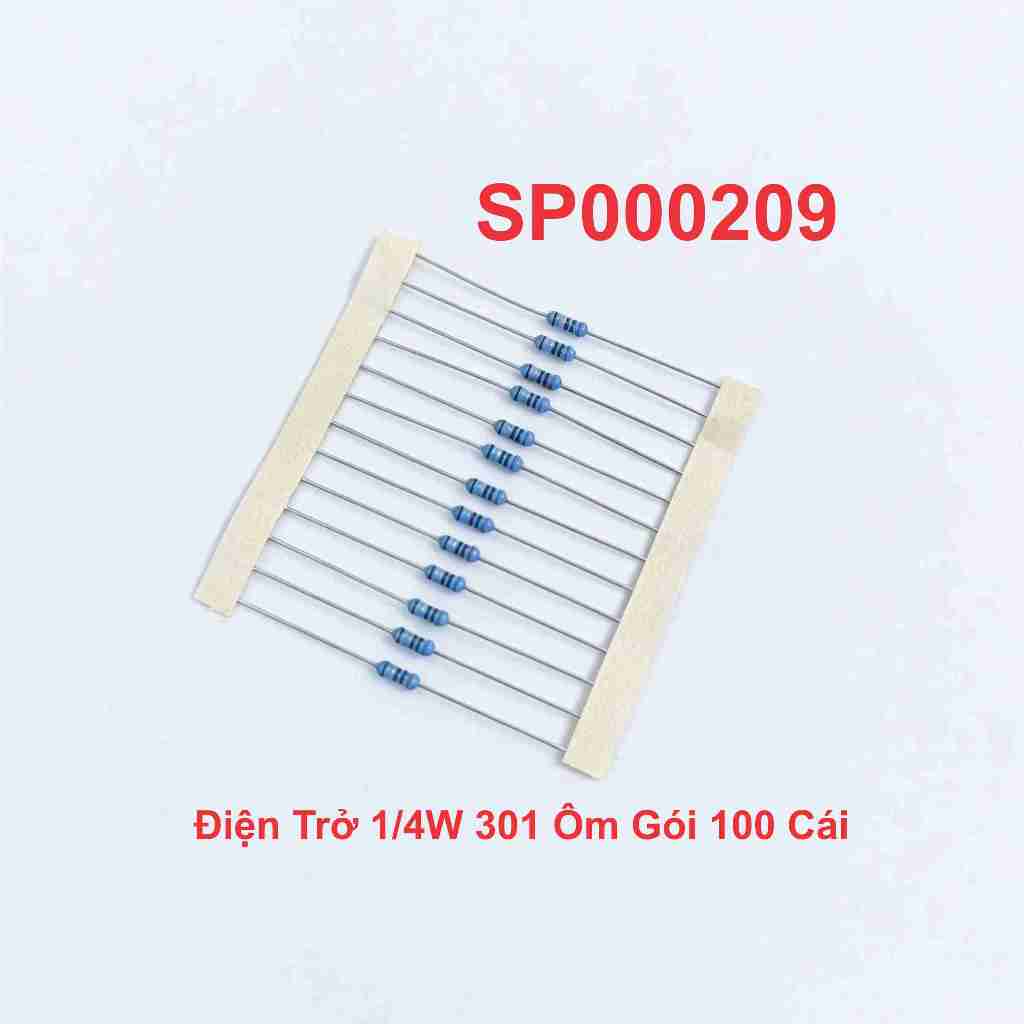 Điện Trở 1/4W 301 Ôm Gói 100 Cái