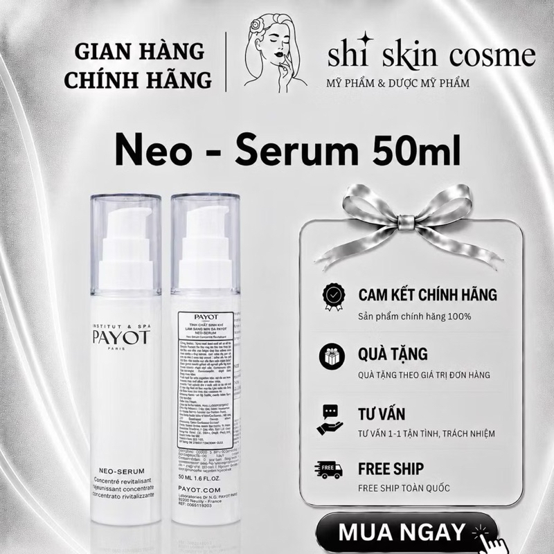 [ HÀNG CÔNG TY ] Tinh Chất Payot Neo-Serum Rejuvenating Concentrate 30ml Tái Sinh Năng Lượng Làm Sán
