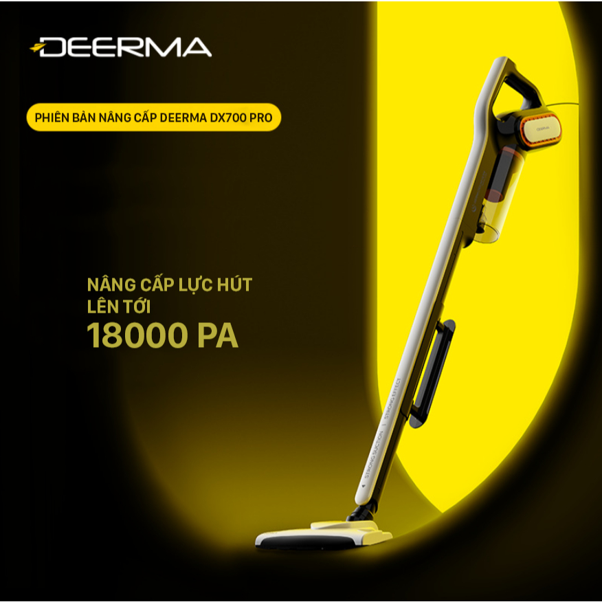 Máy hút bụi cầm tay gia đình Deerma DEM - DX700 Pro 600W Lực hút siêu mạnh