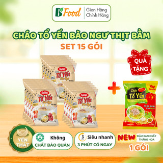 15 gói Cháo Tổ Yến Bào Ngư Thịt Bằm Đại Việt – Cháo Ăn Liền Dinh Dưỡng Cao Cấp, Tiện Lợi