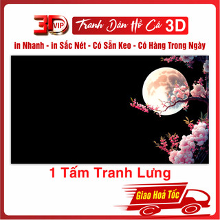 Tranh Decal dán Hồ Cá Mặt Trăng ( Tranh Lưng )_TRCC-18