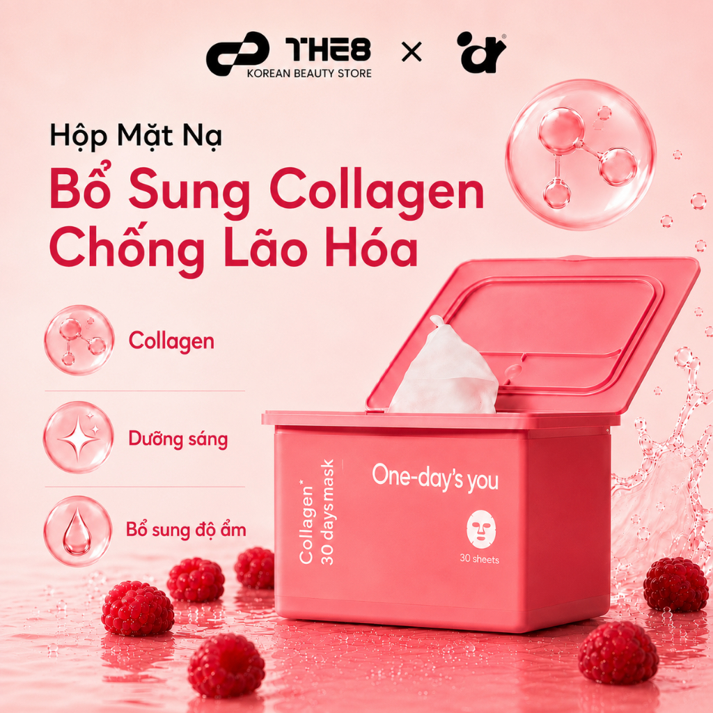 Hộp Mặt Nạ Rút Bổ Sung Collagen Chống Lão Hóa One-day's you Collagen 30 Days Mask Hàn Quốc (30 Miếng
