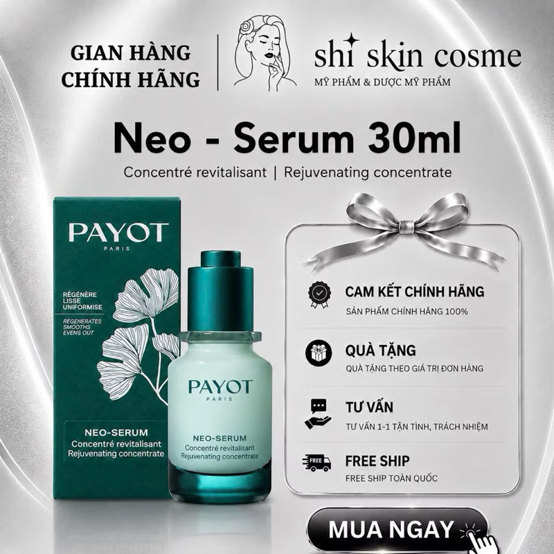 [HÀNG CÔNG TY ] Tinh Chất Tái Sinh Năng Lượng Làm Sáng Da Chống Lão Hóa Payot Neo-Serum Rejuvenating