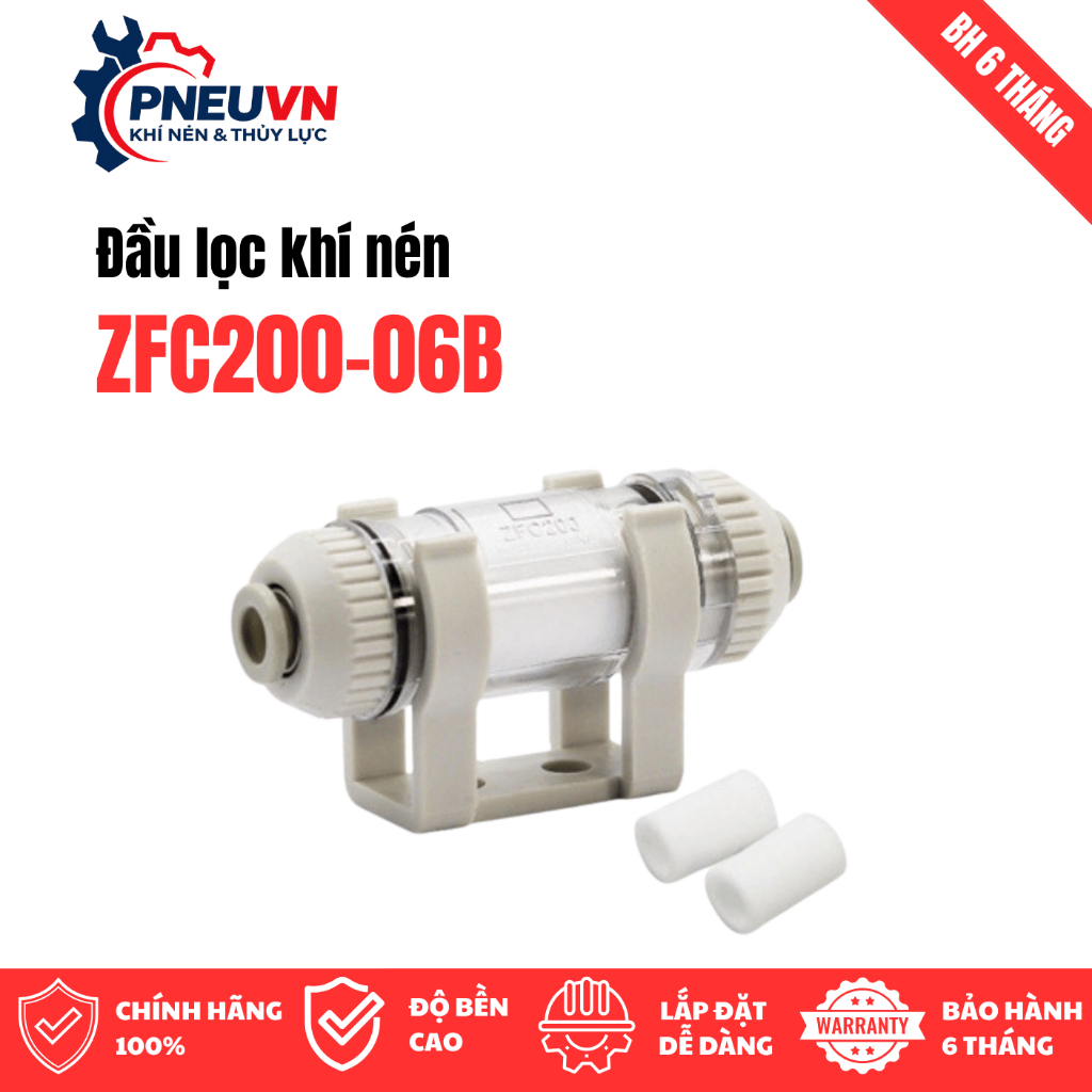 Bộ lọc khí ZFC100-06B/ZFC100-08B/ZFC200-06B/ZFC54-B/ZFC75-B/ZFC77-B lọc sạch đường khí nén