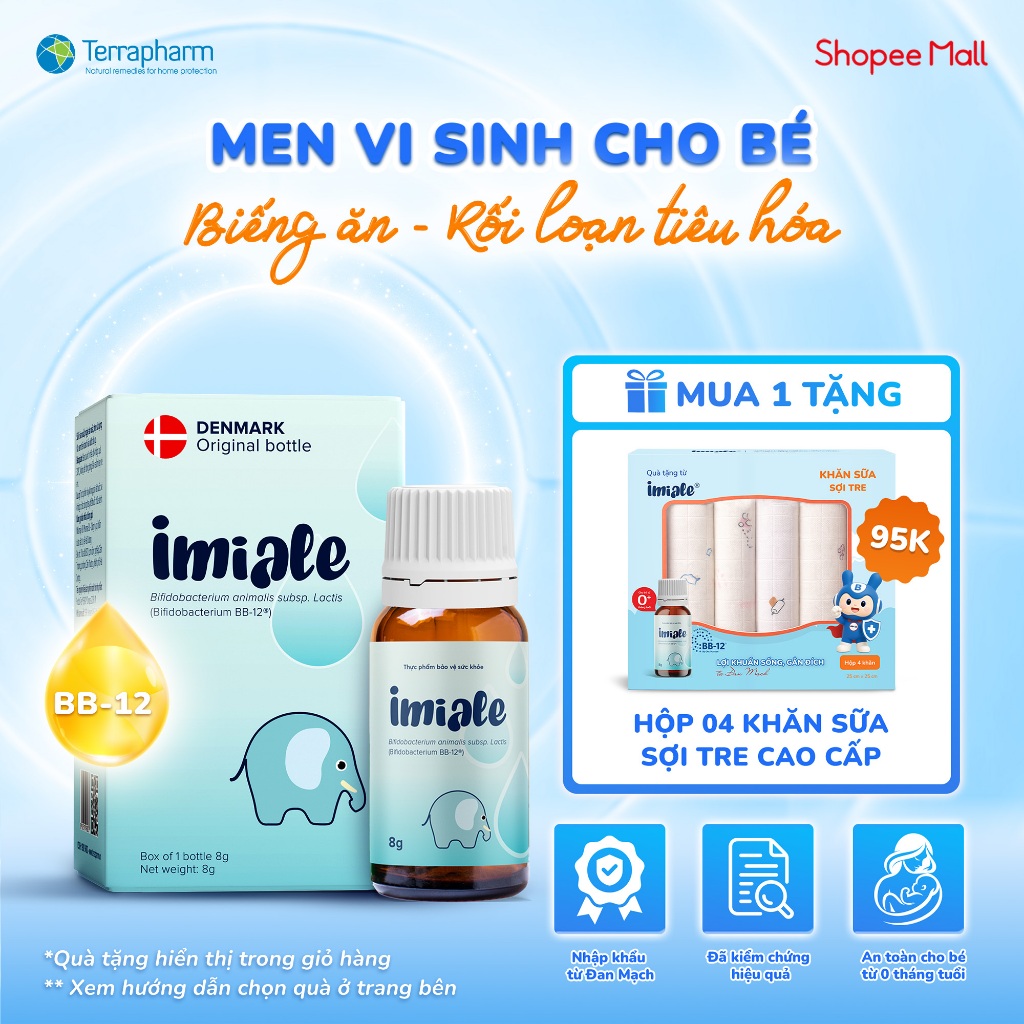 Lợi khuẩn thủ lĩnh IMIALE cho bé biếng ăn chậm tăng cân, biếng ăn sinh lý, rối loạn tiêu hóa