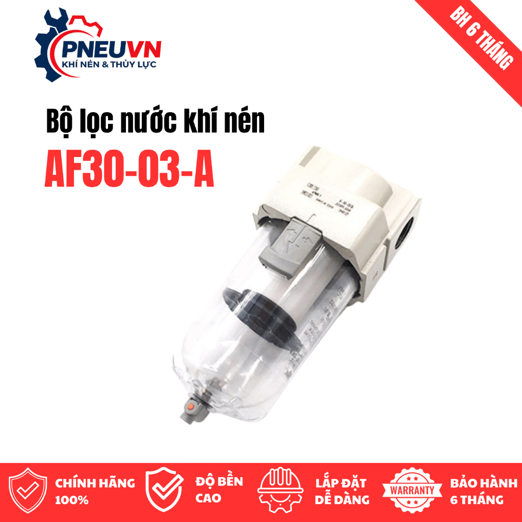 Bộ lọc nước khí nén (SMC) AF20-02-A/AF30-03-A/AF40-04-A dùng lọc nước ra khỏi đường khí nén