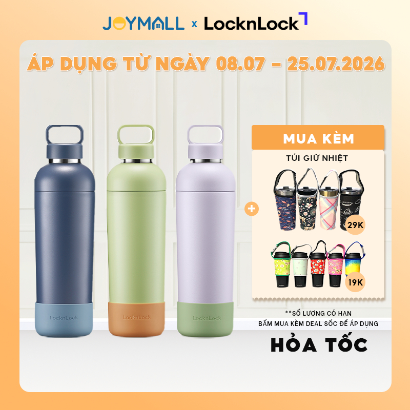 Bình giữ lạnh (KHÔNG GIỮ NƯỚC NÓNG) LocknLock Balance Fit Tumbler LHC4400 700ml, Hàng Chính Hãng, In