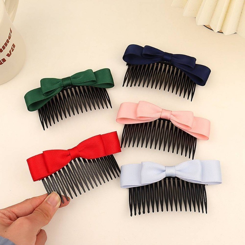 Ribbon Bow Hair Clip Women Broken Hair Organizer Bangs Hair Comb Simple Fashion Hair Accessories