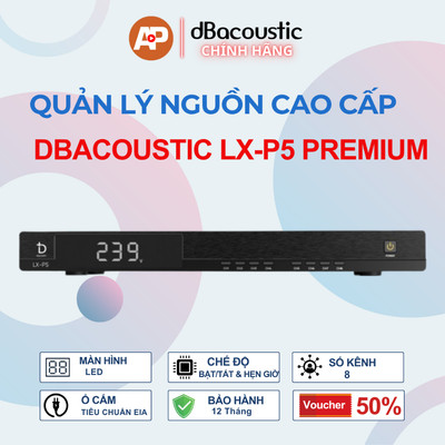 Quản lý ng.uồn DBAcoustic LX-P5 PREMIUM - 8 kênh - Ổ cắm tiêu chuẩn EIA - Chính hãng - BH 12 tháng