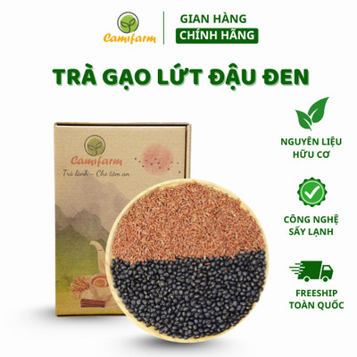 Trà gạo lứt đậu đen Camifarm gạo lứt huyết rồng đậu đen xanh lòng thanh nhiệt lợi sữa tốt cho mẹ và bé