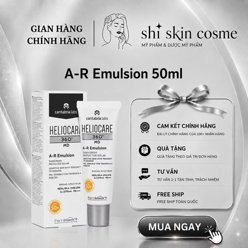 KEM CHỐNG NẮNG HELIOCARE 360 MD A-R EMULSION SPF50+