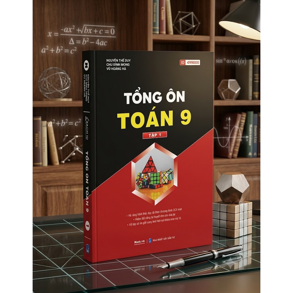 Sách ID - [2025-2026] - Tổng Ôn Toán 9 - Tập 1 - Chương trình mới : Sách toán lớp 9 ôn thi vào lớp 1