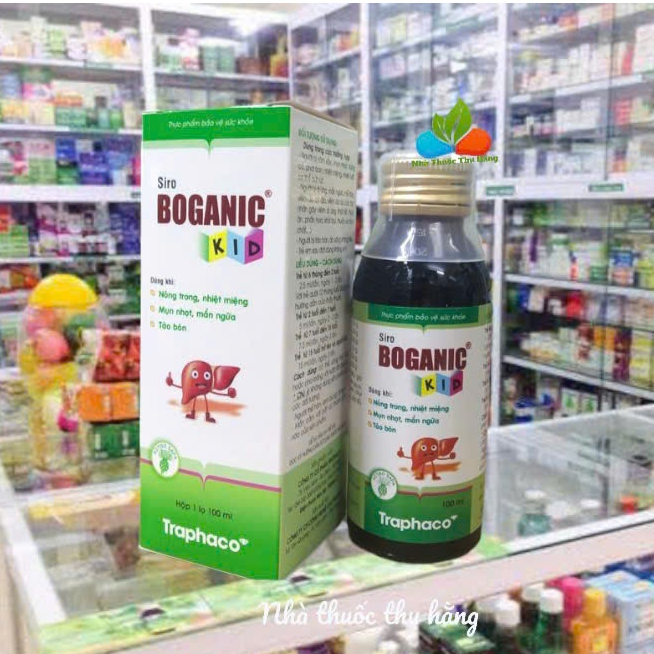 Siro Boganic Kid Traphaco - hỗ trợ mát gan, thanh nhiệt, giảm mụn nhọt, rôm sảy ,mẩn ngứa