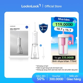 Máy tăm nước LocknLock Oral irrigator 300ml 3 chế độ, sạc dùng 20 ngày ENR164WHT