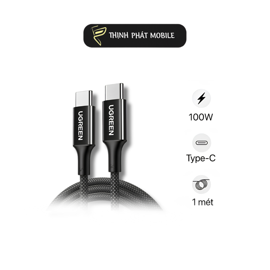 CÁP UGREEN UNO USB-C TO USB-C 60W DÀI 1M L501