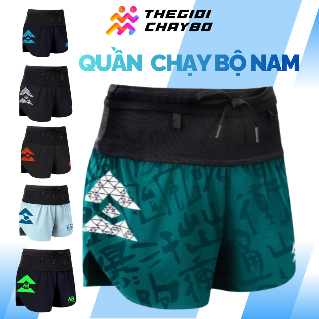 Quần Chạy Bộ Nam T8 AB Nutrition Custom Sherpa – Co Giãn 4 Chiều, Có Đai Đựng Điện Thoại