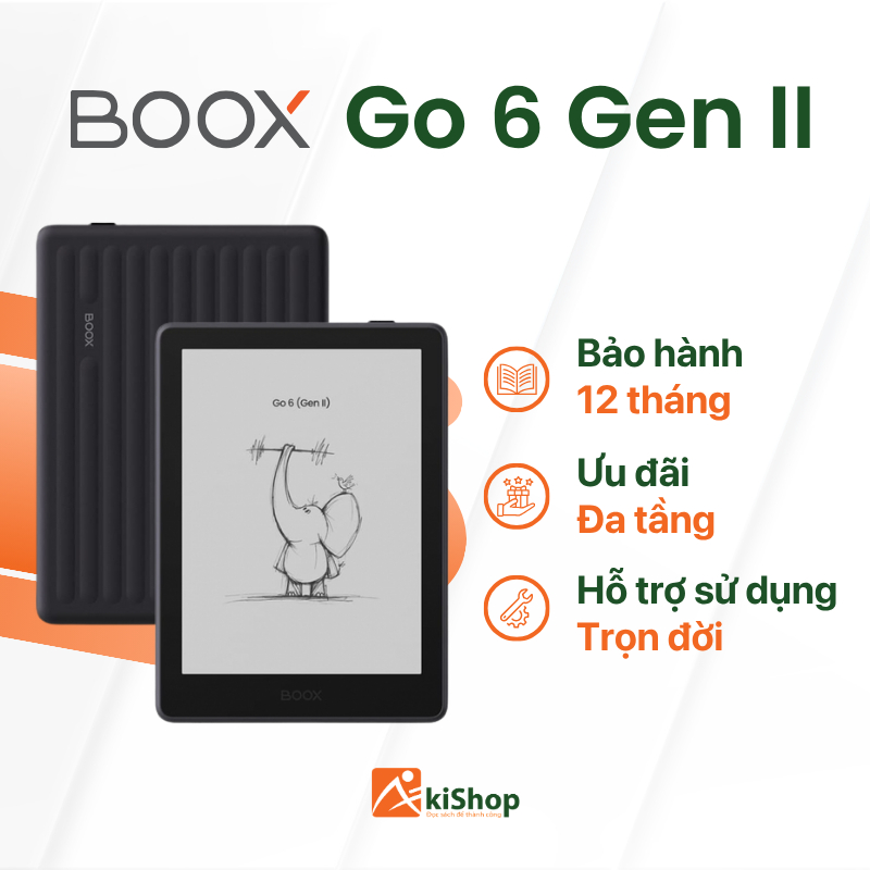 Máy đọc sách Boox Go 6 Gen II màn hình 6inch Hỗ Trợ Bút Cảm Ứng Chính hãng Akishop