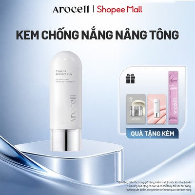 Kem Chống Nắng Nâng Tone Dưỡng Ẩm Chống Tia UV Tia IR Ánh Sáng Xanh Arocell Tone Up Perfect Sun 50ml