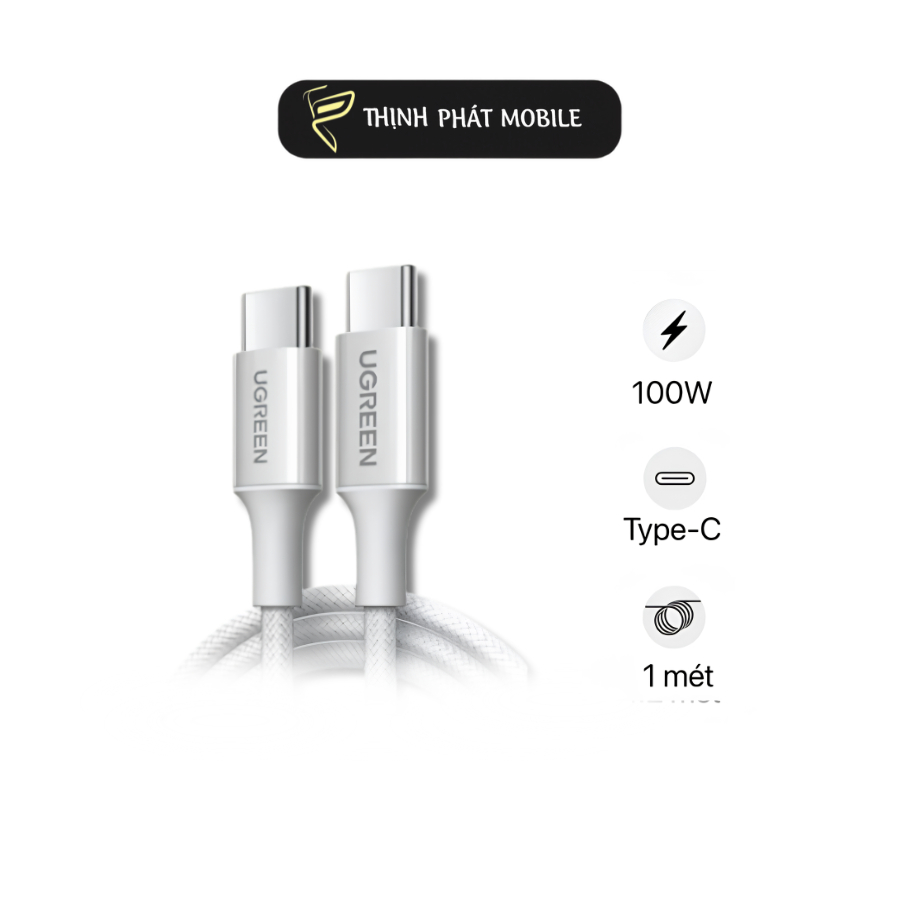 CÁP UGREEN UNO USB-C TO USB-C 100W DÀI 1M L502
