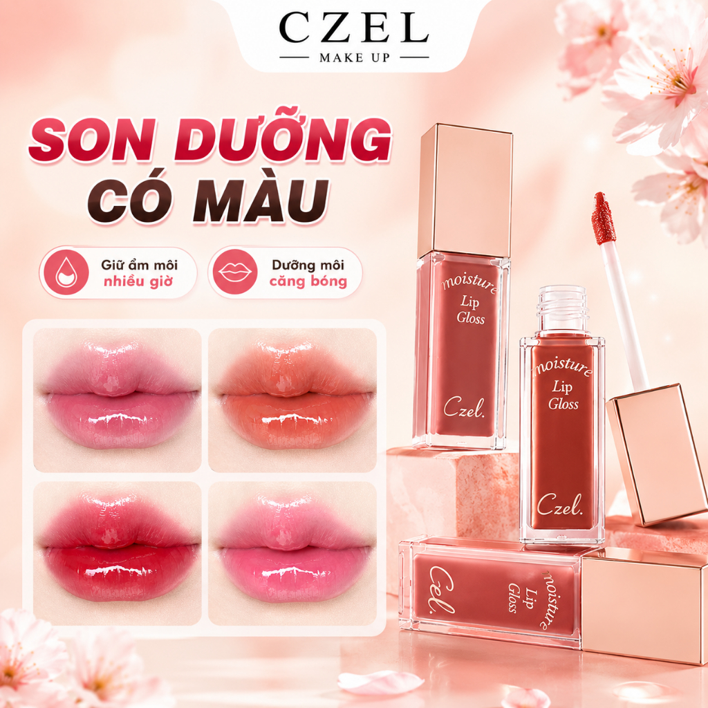 [CHÍNH HÃNG CZEL] Son Dưỡng Ẩm CZEL Có Màu Dưỡng Môi Căng Mọng Nhiều Giờ Son Bóng Dành Cho Nhiều Màu