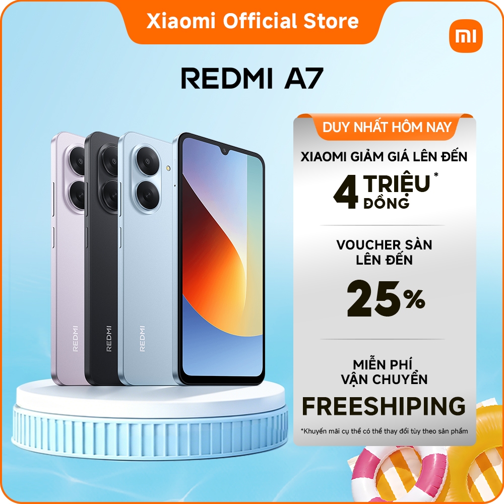 Điện thoại thông minh REDMI A7 | Pin khủng 5200mAh| Màn hình 6.88" | Camera AI 13MP