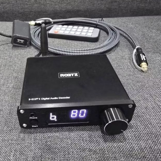 DAC Rogtz R8 Chip ES9038Q2M Bluetooth LDAC Chip QCC5125 Tặng dây quang 2m Bảo Hành 12 Tháng