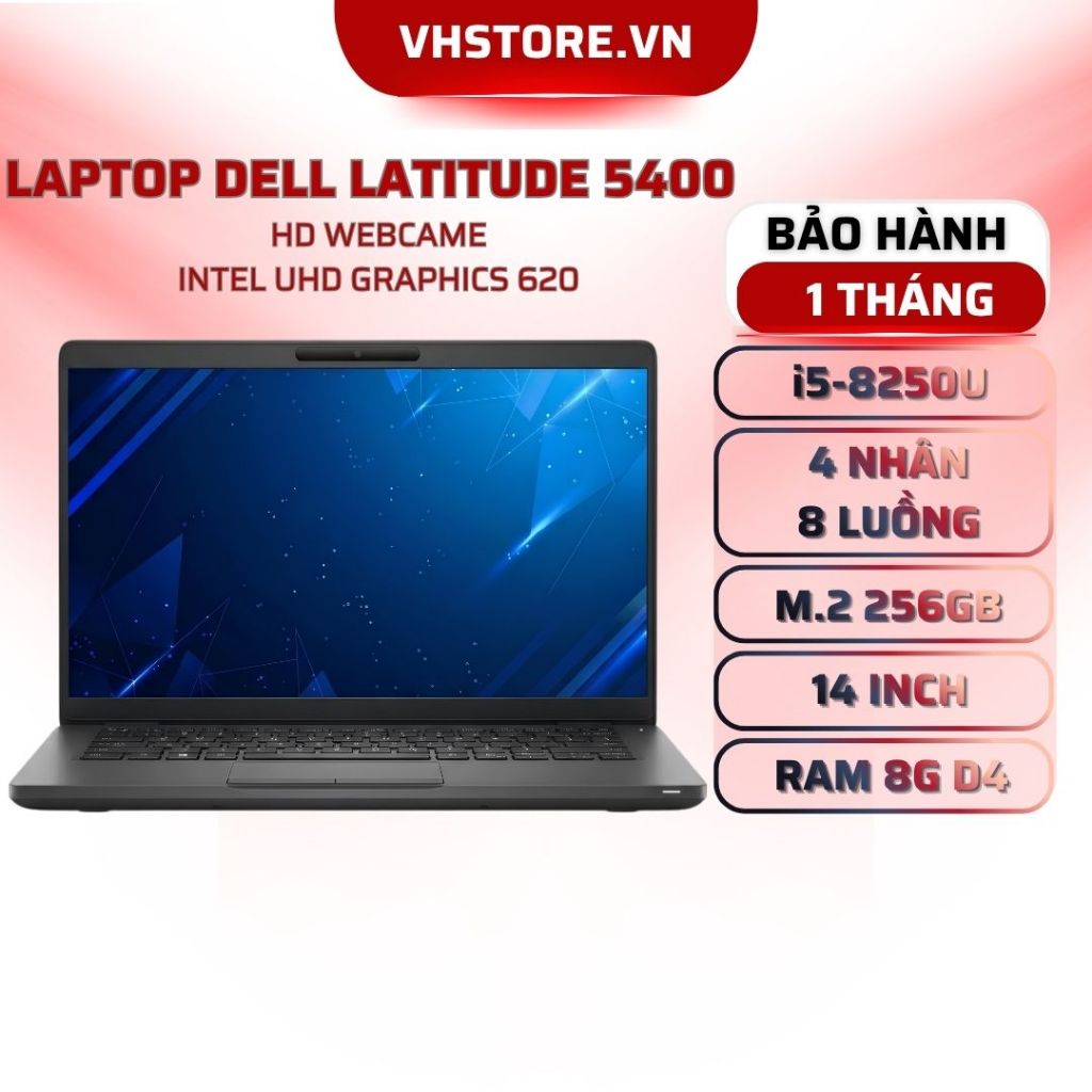 Laptop Dell Latitude 5400 i5-8250U RAM 8GB SSD 256GB FHD 14" - BẢO HÀNH 1 THÁNG - VHSTORE