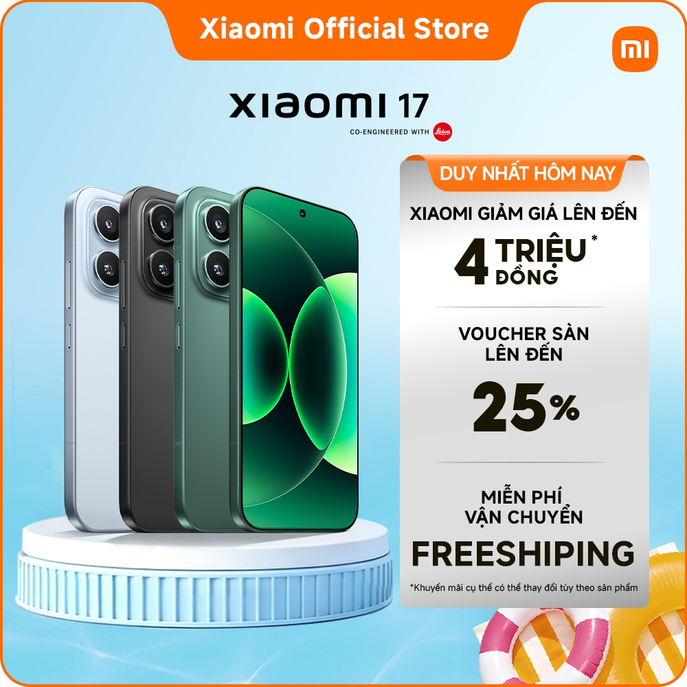 (Livestream) Điện thoại thông minh Xiaomi 17 (12+512GB|12+256GB)|Pin 6330mAh (typ)| Ống kính Leica S