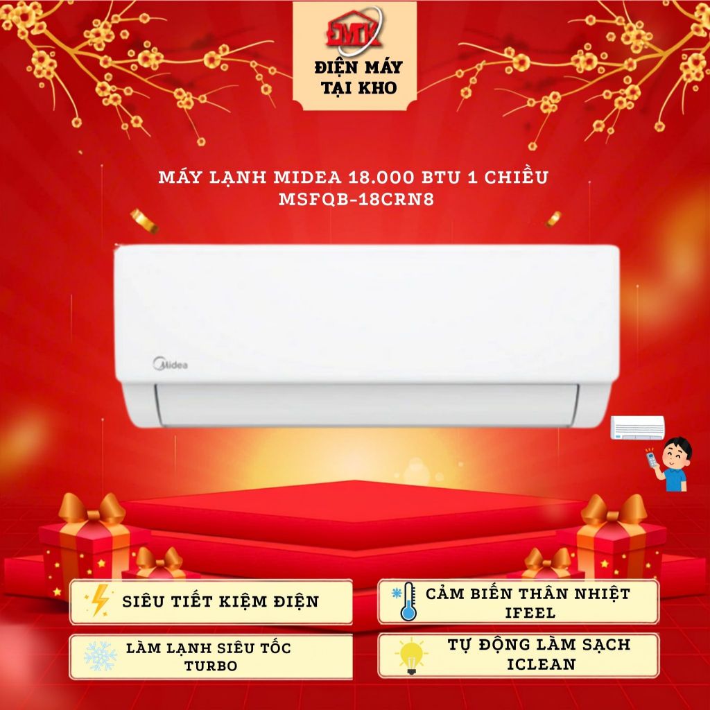 Máy lạnh Midea 18.000 BTU 1 chiều MSFQB-18CRN8