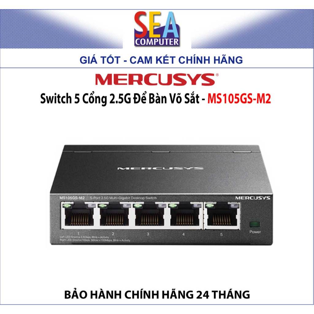 Mercusys Switch 5 / 8 Cổng 2.5G Để Bàn Võ Sắt - MS105GS-M2  / MS108GS-M2
