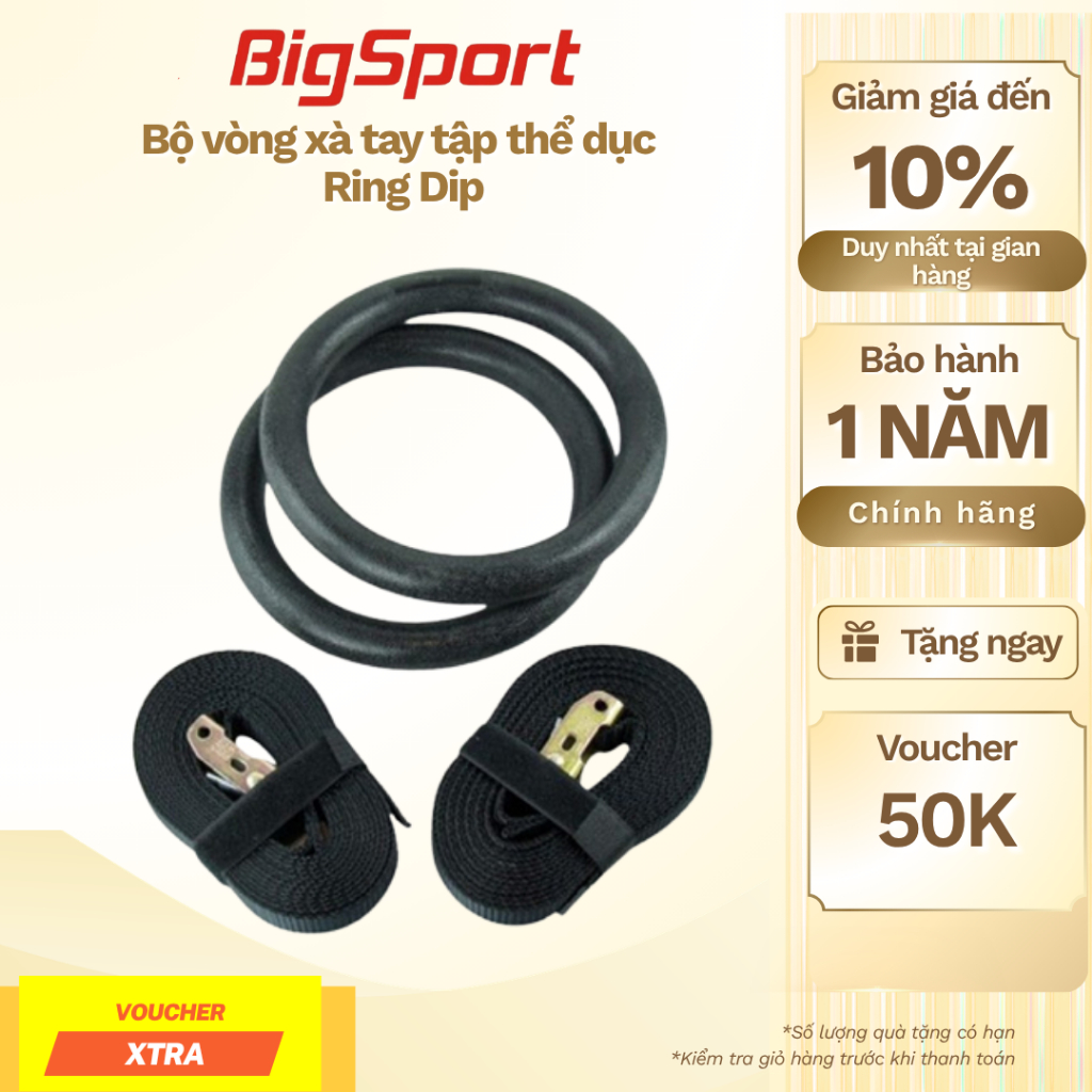 Bộ Vòng Treo Ring Dip Tập Calisthenics – Xà Vòng Hỗ Trợ Dip, Pull Up, Bodyweight (1 Đôi)