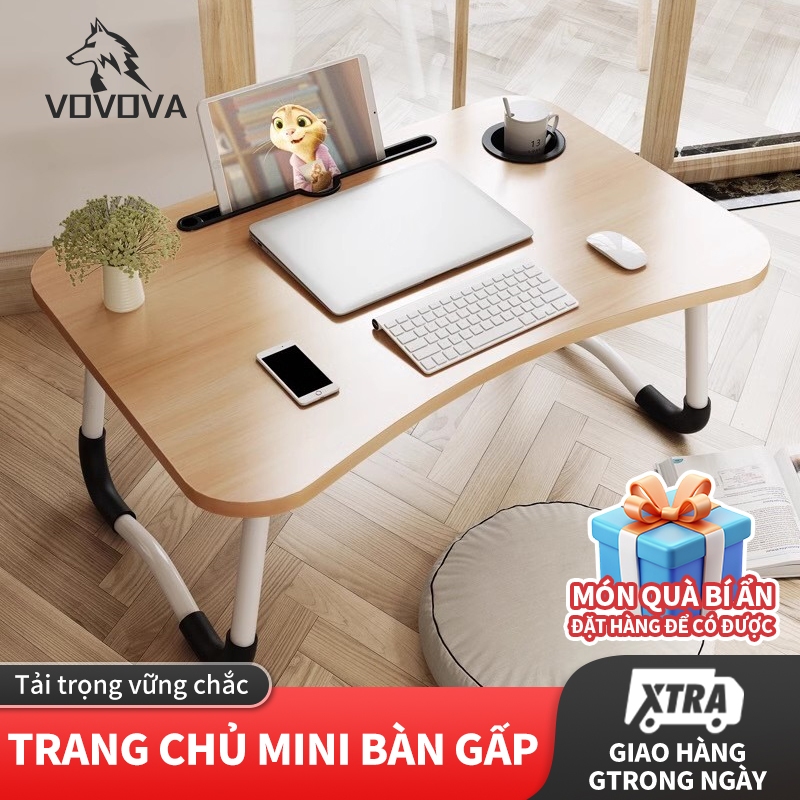 Bàn học mini thông minh có thể gập lại Bàn máy tính,mặt bàn bằng gỗ, có thể sử dụng khi ngồi trên sàn nhà