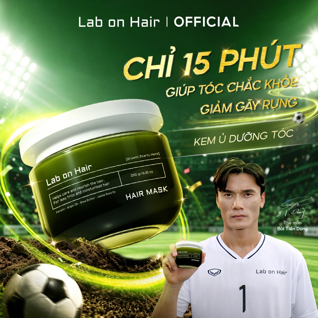 Kem ủ tóc Lab On Hair dầu xả ủ tóc phục hồi hỗ trợ dưỡng ẩm và cải thiện tình trạng tóc hư tổn 250ml